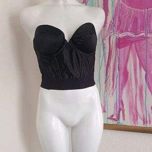 Wonderbra Blk Plunge Underwire Longline Strapless